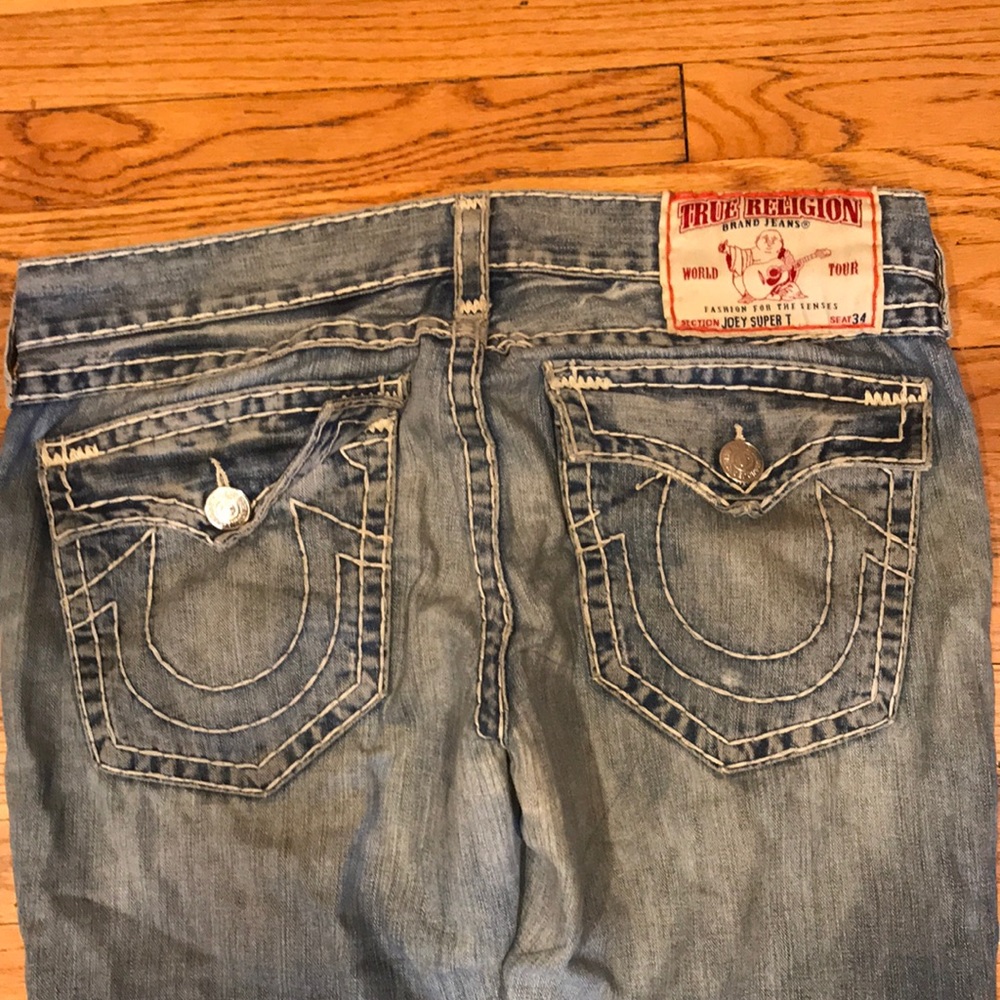 True religion light faded jeans
